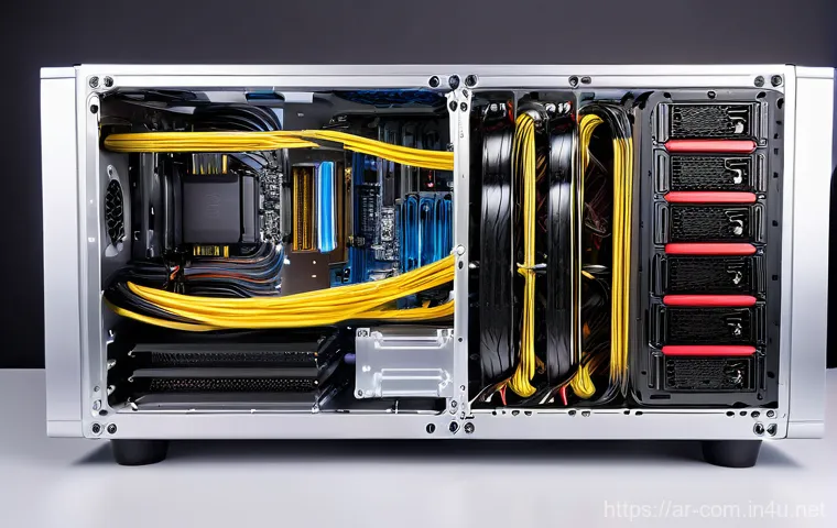 파워서플라이 용량 계산법 - **Prompt: The Core of Efficiency**
    Generate an image of a sleek, high-performance gaming PC inte...