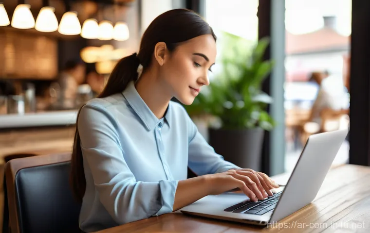 다목적 노트북과 게이밍 노트북 비교 - A sleek, modern ultrabook laptop with a minimalist silver or matte black design, resting on a clean ...